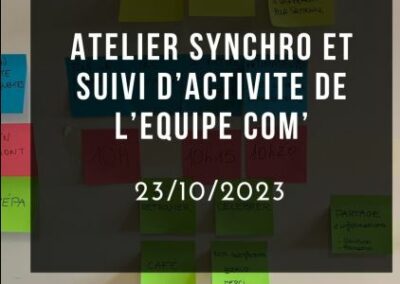 Atelier d’intelligence collective « Synchronisation et suivi d’activité de l’équipe communication »